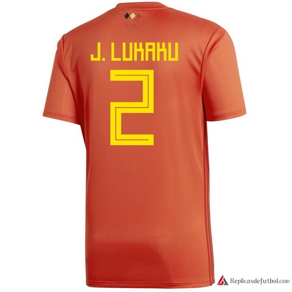 Camiseta Seleccion Belgica Primera equipación J.lukaku 2018 Rojo